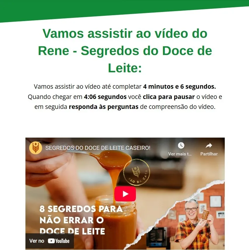 The course is called Afine o Ouvido (Tune Your Ear), created by Brazilian teacher Bárbara to help students practise and improve their listening skills in Portuguese. It is aimed at students who are at an intermediate level in Portuguese.
